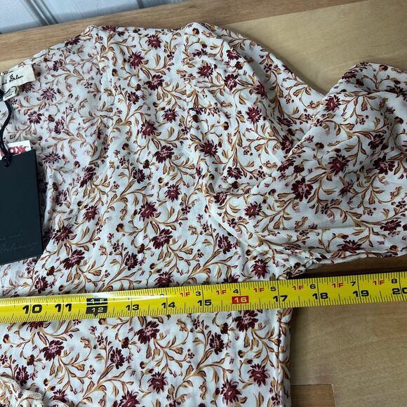 NWT Jane and Delancey Dress Size Small Long Sleeve V-Neck Boho Cottage Prairie - Picture 11 of 11